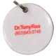 aerial view a white key tag keyring round, image 1 of 2
