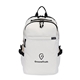 aerial view a cream renew rpet laptop backpack, image 1 of 6