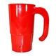 aerial view a red 20 oz stackable beer stein, full color digital, image 1 of 2