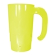 aerial view a yellow 20 oz stackable beer stein, full color digital, image 1 of 2