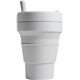 aerial view a cashmere stojo 16 oz collapsible cup, full color digital, image 1 of 2