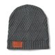 aerial view a charcoal hthr leeman trellis knit beanie, image 1 of 2