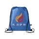 aerial view a reflex blue recycled non - woven drawstring bag, image 1 of 5