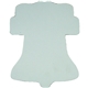 a white bell shape soft mouse pad 6.38x8x0.125