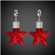 aerial view a red red star led clip on earrings, image 1 of 3