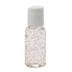aerial view a clear bottle with orange beads 1 oz single color moisture bead sanitizer in clear round bottle, image 1 of 2