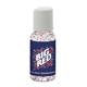 aerial view a clear bottle with red beads 1 oz single color moisture bead sanitizer in clear round bottle, image 1 of 2