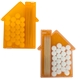 aerial view a translucent orange house shaped candy pick n mints, image 1 of 2