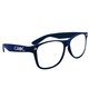a blue miami glasses with clear lens