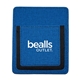 aerial view a heather blue adhesive tech pocket expandable phone wallet holder, image 1 of 2