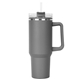 aerial view a gray hippo lite mug straw lid 40 oz, image 1 of 2