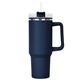 aerial view a navy blue hippo lite mug straw lid 40 oz, image 1 of 2