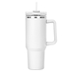 aerial view a white hippo lite mug straw lid 40 oz, image 1 of 2