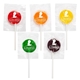 aerial view a assorted ad pops - fruit flavored lollipops, image 1 of 6