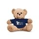 aerial view a navy blue 7 plush bear with t - shirt, image 1 of 5