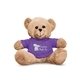 aerial view a purple 7 plush bear with t - shirt, image 1 of 5