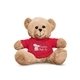 aerial view a red 7 plush bear with t - shirt, image 1 of 5