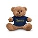 aerial view a navy blue 8.5 plush bear with t - shirt, image 1 of 5