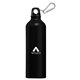 aerial view a black portland plus - 25 oz aluminum water bottle - laser, image 1 of 2