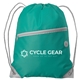 aerial view a caribbean blue 320 daypack - rpet drawstring backpack, image 1 of 3