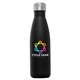 aerial view a black ibiza recycled - 22 oz single - wall stainless water bottle - colorjet, image 1 of 2