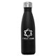 aerial view a black ibiza recycled - 22 oz single - wall stainless water bottle - laser, image 1 of 2
