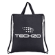aerial view a navy blue 2965 palma - 5 oz recycled cotton drawstring bag, image 1 of 2