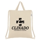 aerial view a natural 7501 palma - 5 oz recycled cotton drawstring bag, image 1 of 2