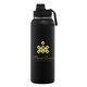 aerial view a black alaska ultra - 40 oz stainless steel double wall water bottle - colorjet, image 1 of 2