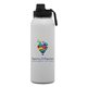 aerial view a white alaska ultra - 40 oz stainless steel double wall water bottle - colorjet, image 1 of 2