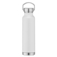 aerial view a white apollo - 22 oz double wall stainless steel water bottle with lid - laser, image 1 of 2
