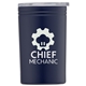 aerial view a blue 281 chill - 11 oz 2- in -1 tumbler can insulator, image 1 of 5