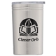 aerial view a silver 179-4 chill - 11 oz 2- in -1 tumbler can insulator, image 1 of 2
