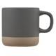 aerial view a gray cool gray 9c terra 12 oz clay base ceramic mug, image 1 of 2