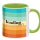 aerial view a lime green 367 simplicolor 11 oz ceramic mug with colorpop, image 1 of 3