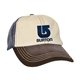aerial view a brown ace triple - tone colorblocked cap, image 1 of 3