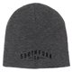 aerial view a grey heather ace straight knit beanie, image 1 of 2
