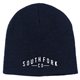 aerial view a navy ace straight knit beanie, image 1 of 2