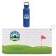 a blue hole in one satin bottle gift set
