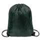 aerial view a forest green 210d drawstring backpack, image 1 of 2