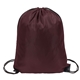 aerial view a maroon 210d drawstring backpack, image 1 of 2