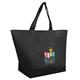 a black eco non - woven shopping tote 4cp