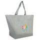 a gray eco non - woven shopping tote 4cp