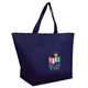 a navy eco non - woven shopping tote 4cp