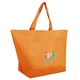 a orange eco non - woven shopping tote 4cp