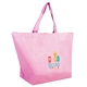 a pink eco non - woven shopping tote 4cp