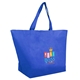 a royal blue eco non - woven shopping tote 4cp