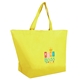 a yellow eco non - woven shopping tote 4cp