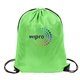 a lime green jumbo polyester drawstring bag
