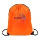 a orange jumbo polyester drawstring bag